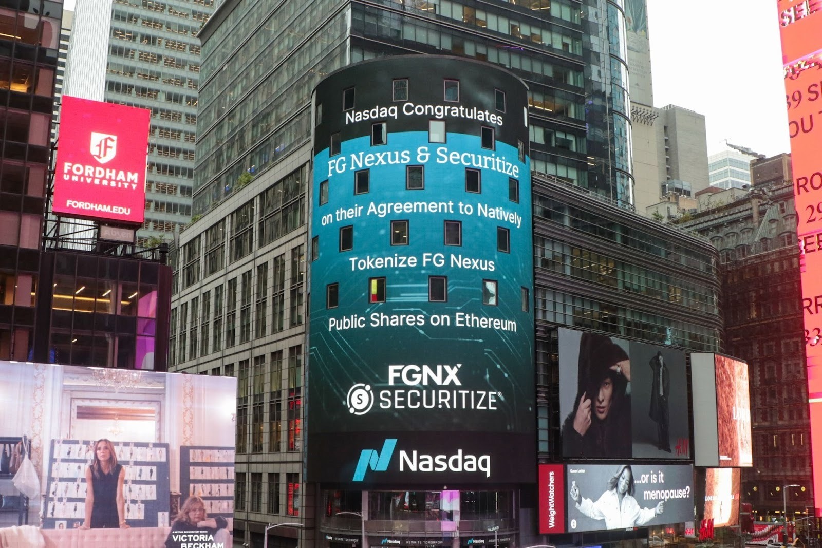 Securitize IPO billboard