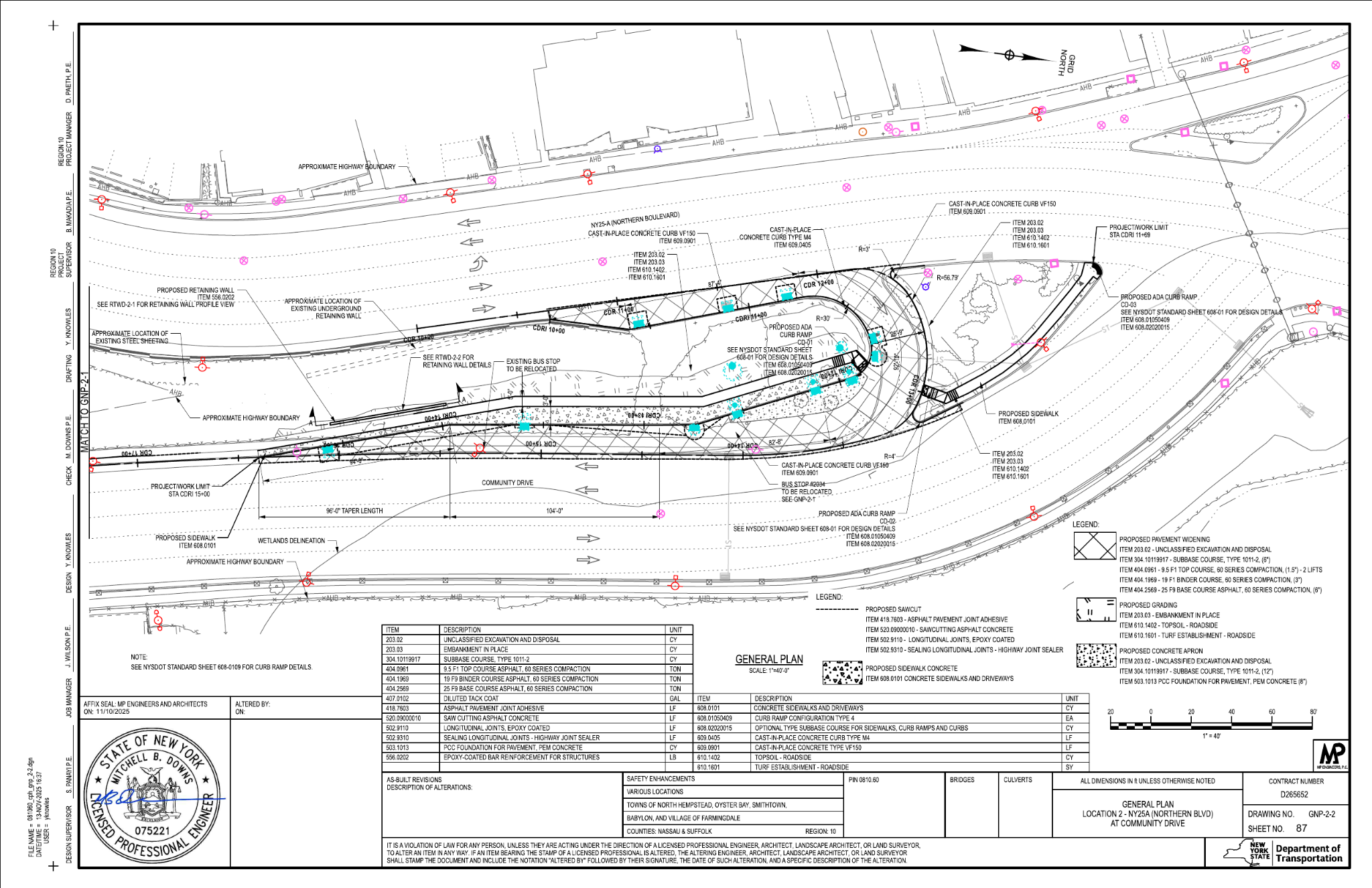 Sample contract plan from Project 555